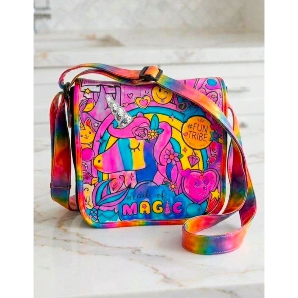 Girls Rainbow Messenger Bag